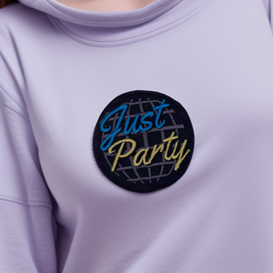 Just Party Embroidered Patch